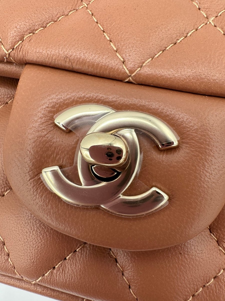 CHANEL 22S Mini Carmel Lambskin Flap - Carly Julia Sells Stuff, LLC