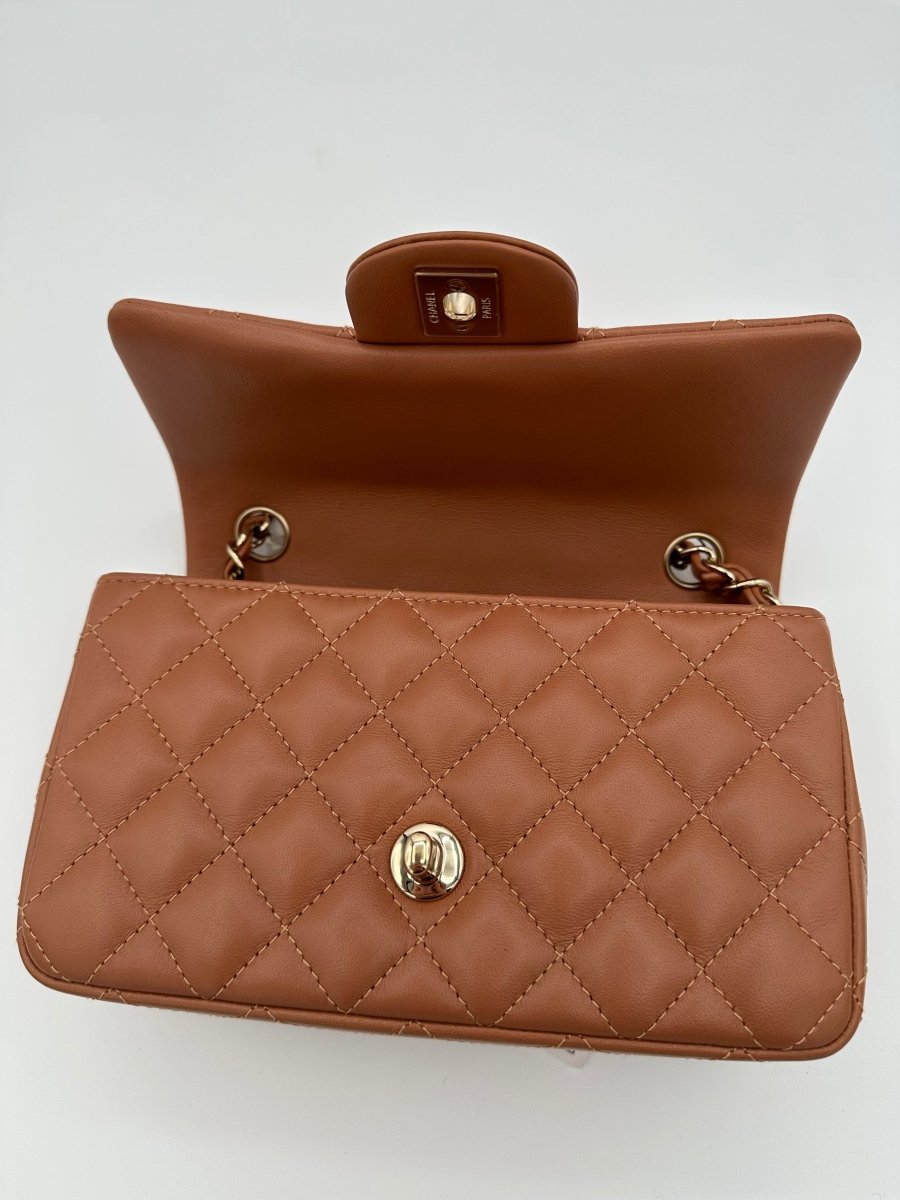 CHANEL 22S Mini Carmel Lambskin Flap - Carly Julia Sells Stuff, LLC