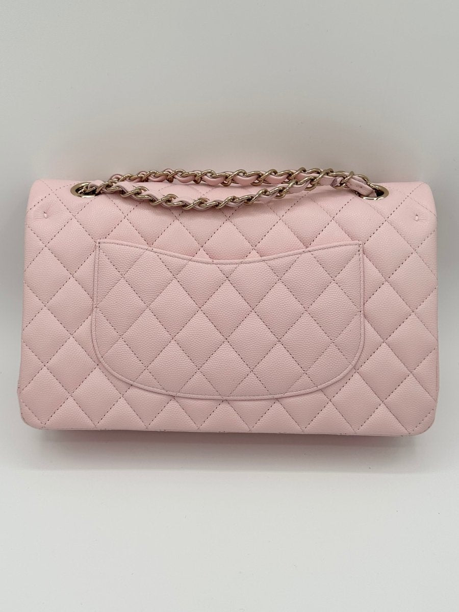 Chanel 22S Rose Claire Light Pink Medium Double Flap - Carly Julia Sells Stuff, LLC