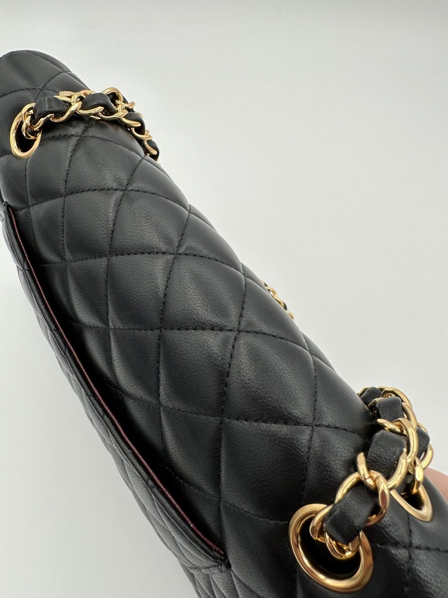 CHANEL 31 Series Black Medium Lambskin Double Flap GHW – Carly