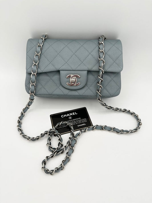 Chanel Blue/Grey Caviar Mini - Carly Julia Sells Stuff, LLC