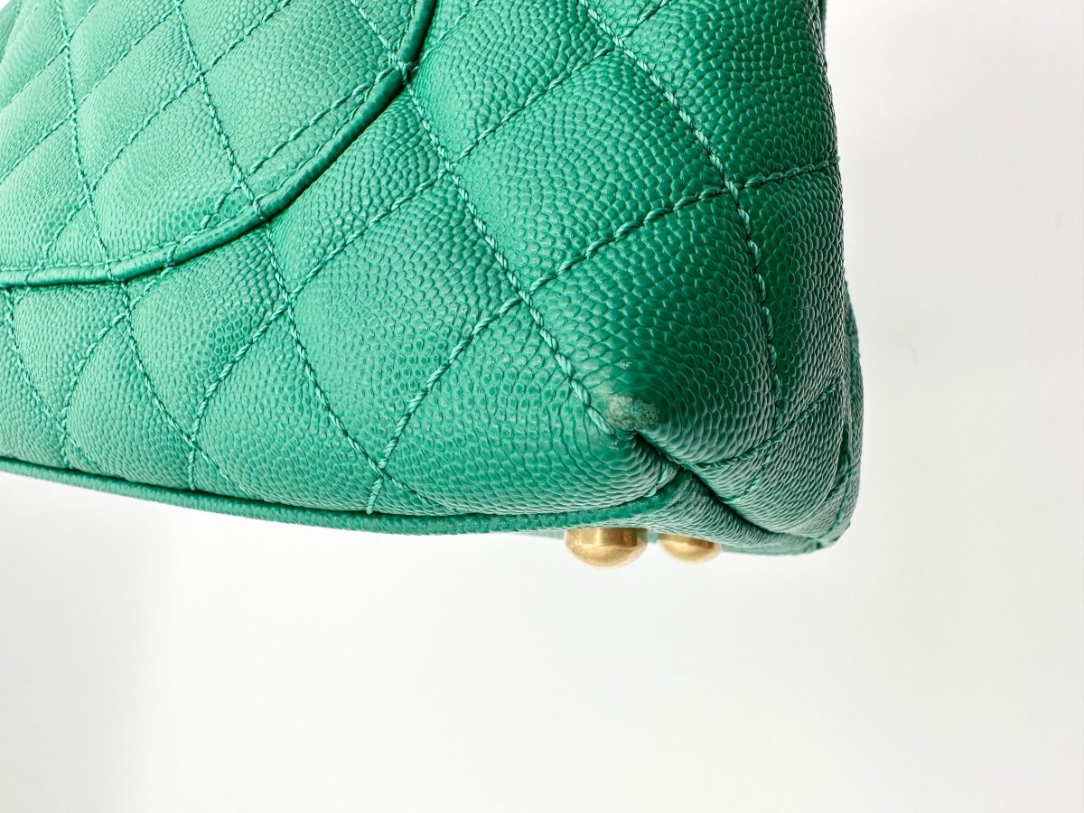 CHANEL Mini Emerald Green Coco Handle - Carly Julia Sells Stuff, LLC