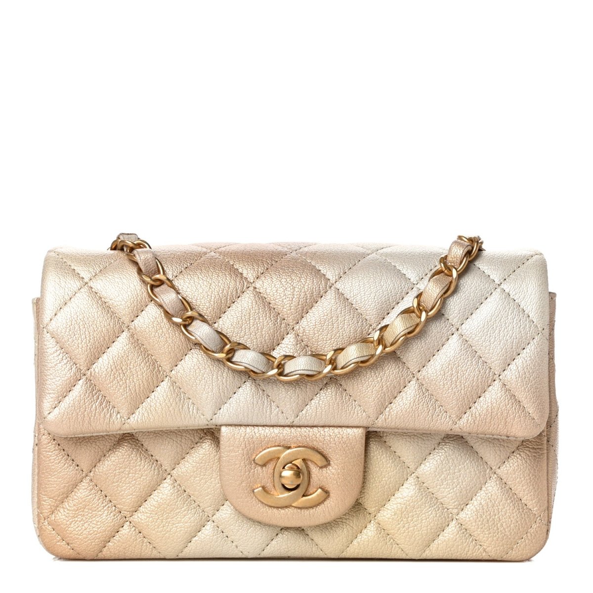 CHANEL Mini Rectangle Ombre Goatskin Gold Flap - Carly Julia Sells Stuff, LLC