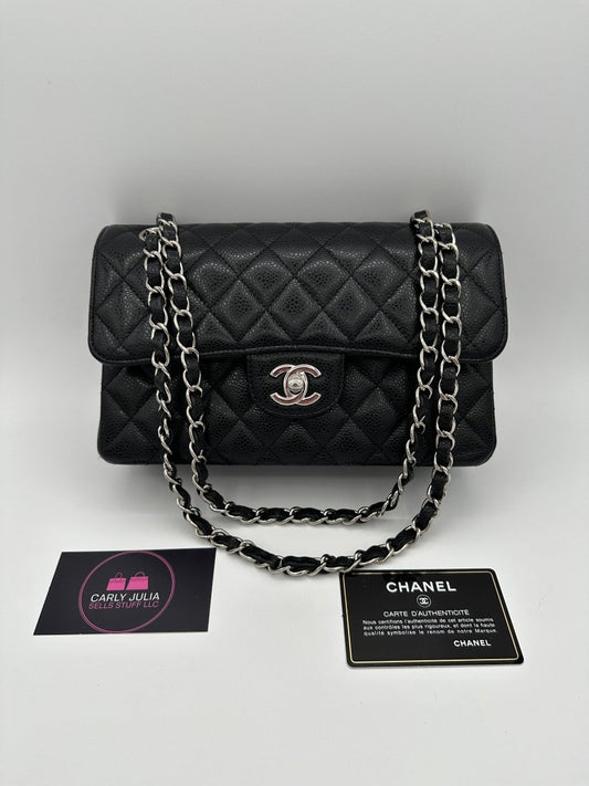 CHANEL Small Caviar Double Flap SHW - Carly Julia Sells Stuff, LLC