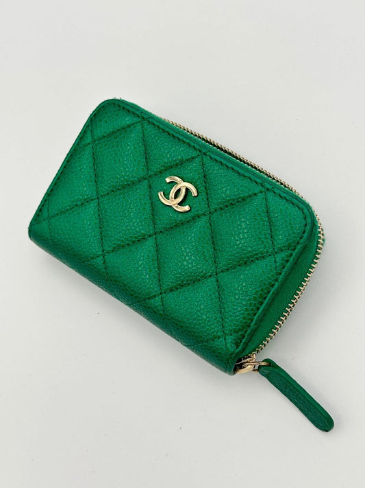 Chanel Zip Wallet 18S Green - Carly Julia Sells Stuff, LLC