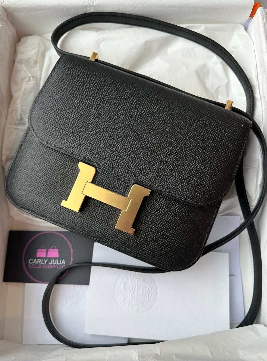 Hermes 2023 Constance 18 Epsom Noir Gold Hardware - Carly Julia Sells Stuff, LLC