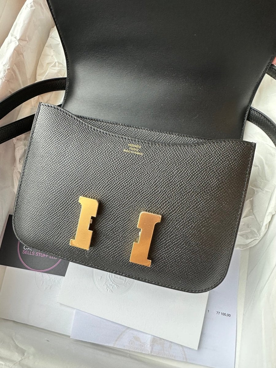 Hermes 2023 Constance 18 Epsom Noir Gold Hardware - Carly Julia Sells Stuff, LLC