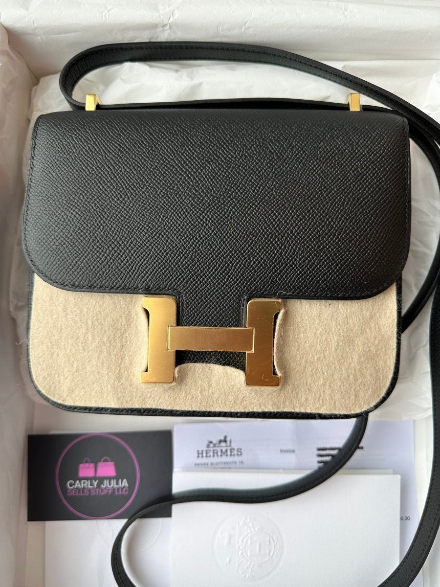 Hermes 2023 Constance 18 Epsom Noir Gold Hardware - Carly Julia Sells Stuff, LLC