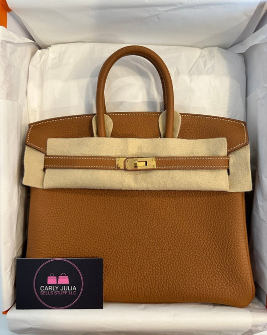 Hermes Birkin 25 Togo Gold on Gold - Carly Julia Sells Stuff, LLC