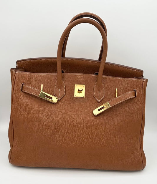 Hermes Birkin 35 Gold On Gold - Carly Julia Sells Stuff, LLC