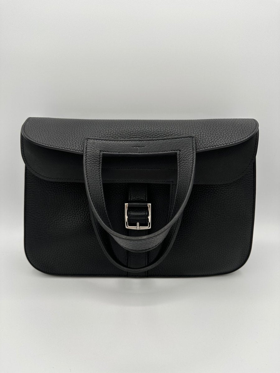 Hermes Halzan 31 Noir PHW - Carly Julia Sells Stuff, LLC