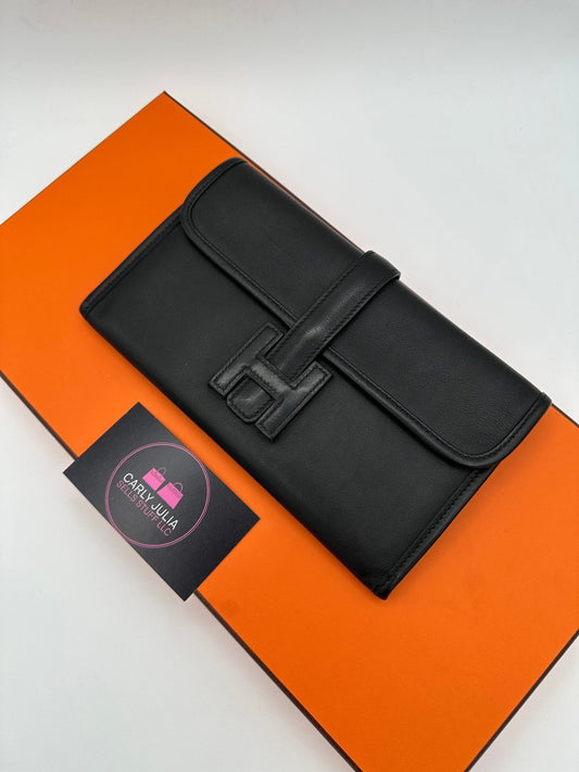Hermes Jige Duo Wallet Noir PHW - Carly Julia Sells Stuff, LLC