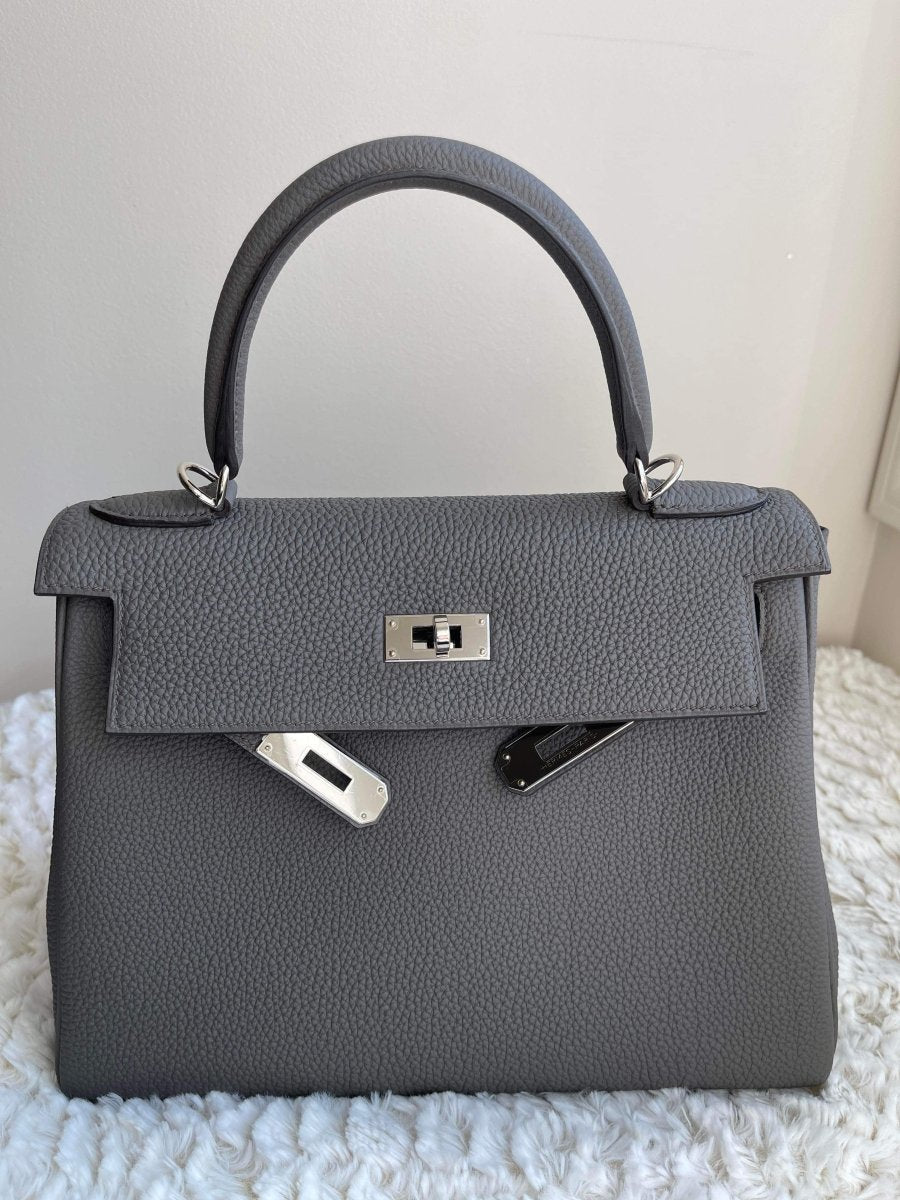 Hermes Kelly 28 2021 Gris Etain PHW - Carly Julia Sells Stuff, LLC