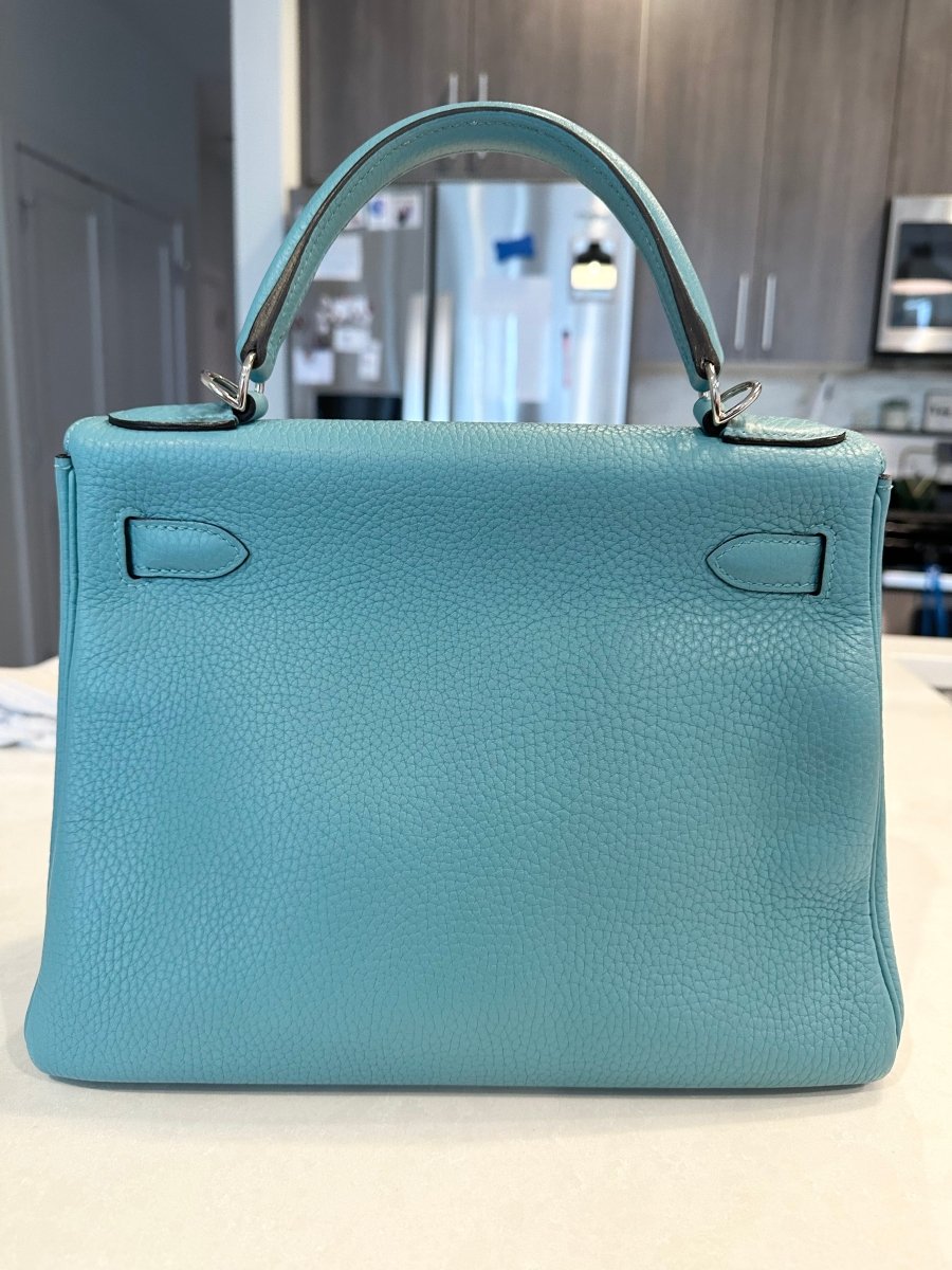 HERMES Kelly 28 Bag Couchevel Green