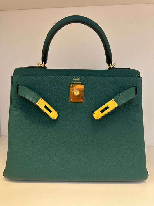 Hermes Kelly 28 Malachite GHW - Carly Julia Sells Stuff, LLC