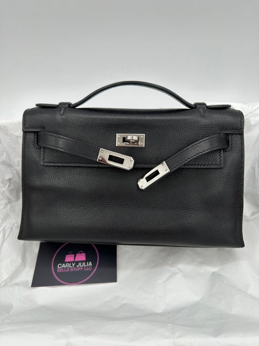 Hermes Kelly Pochette Noir PHW - Carly Julia Sells Stuff, LLC