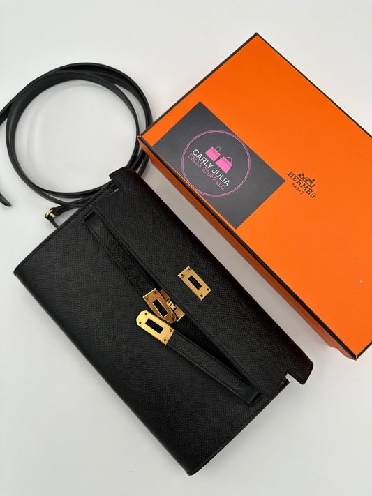 Hermes Kelly To Go Noir GHW - Carly Julia Sells Stuff, LLC