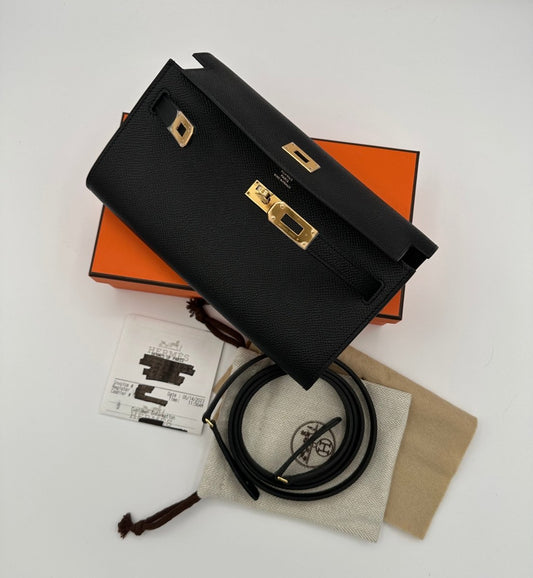 Hermes Kelly To Go Noir GHW - Carly Julia Sells Stuff, LLC