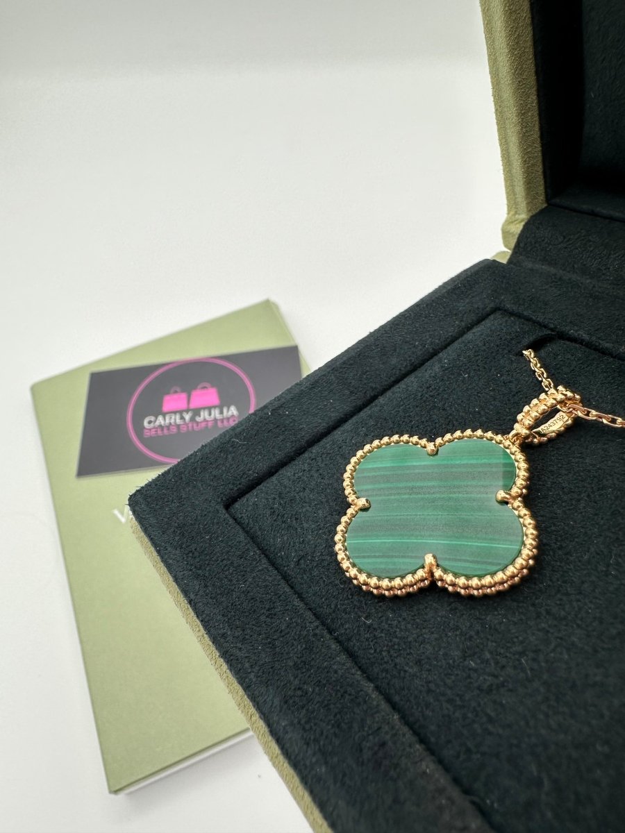 Van Cleef & Arpels Magic Alhambra Malachite - Carly Julia Sells Stuff, LLC