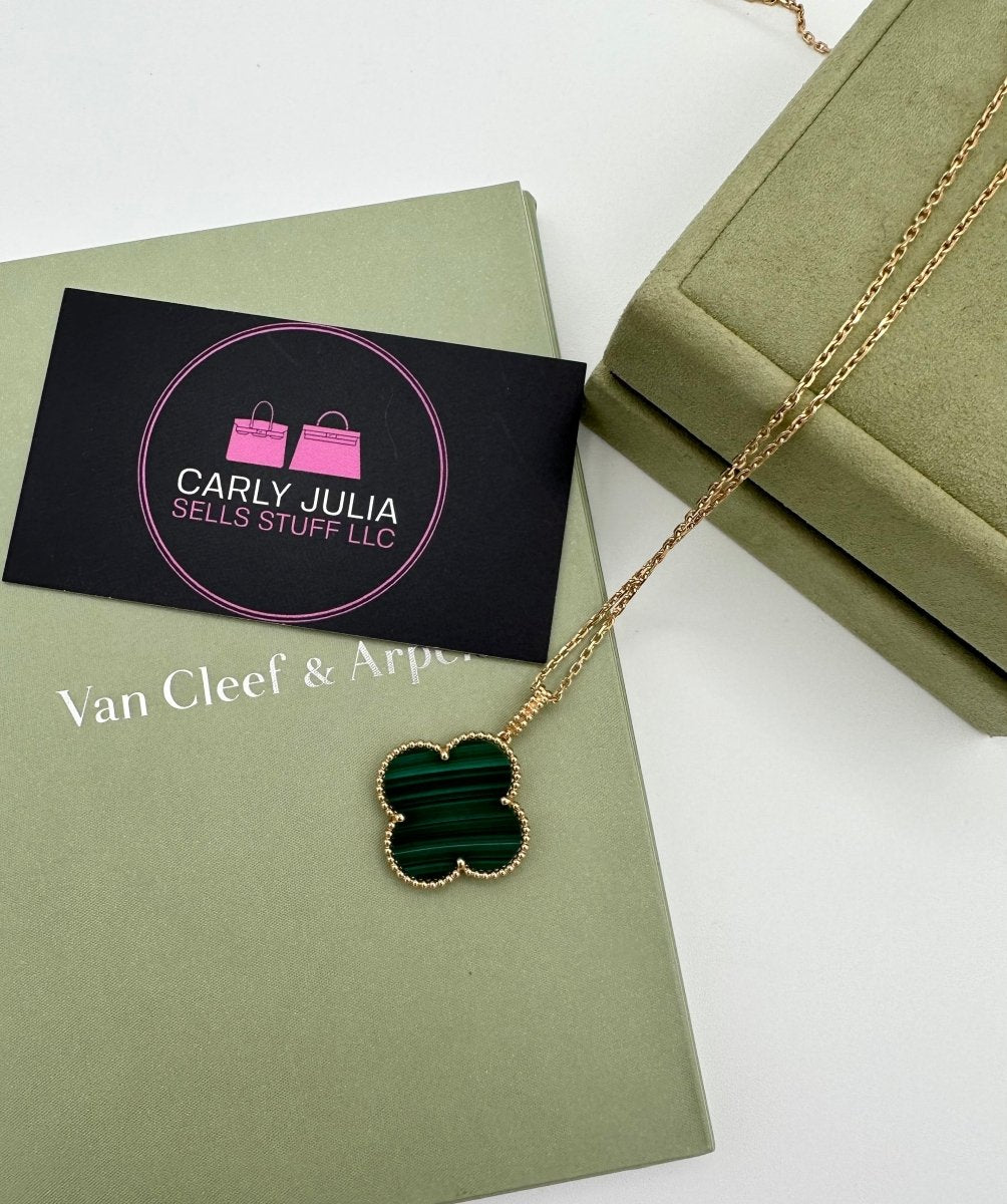 Van Cleef & Arpels Magic Alhambra Malachite - Carly Julia Sells Stuff, LLC